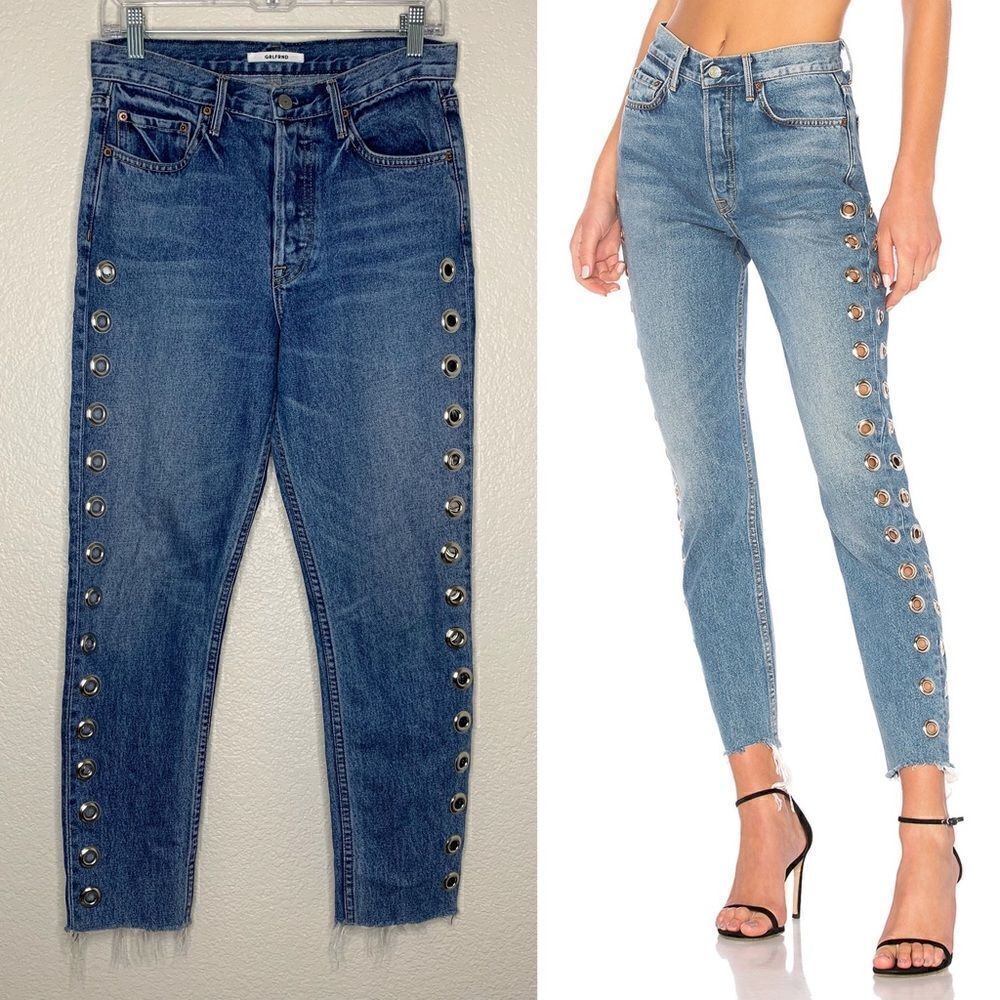 GRLFRND Karolina High-Rise Femme Fatal Skinny Jeans, Size 28